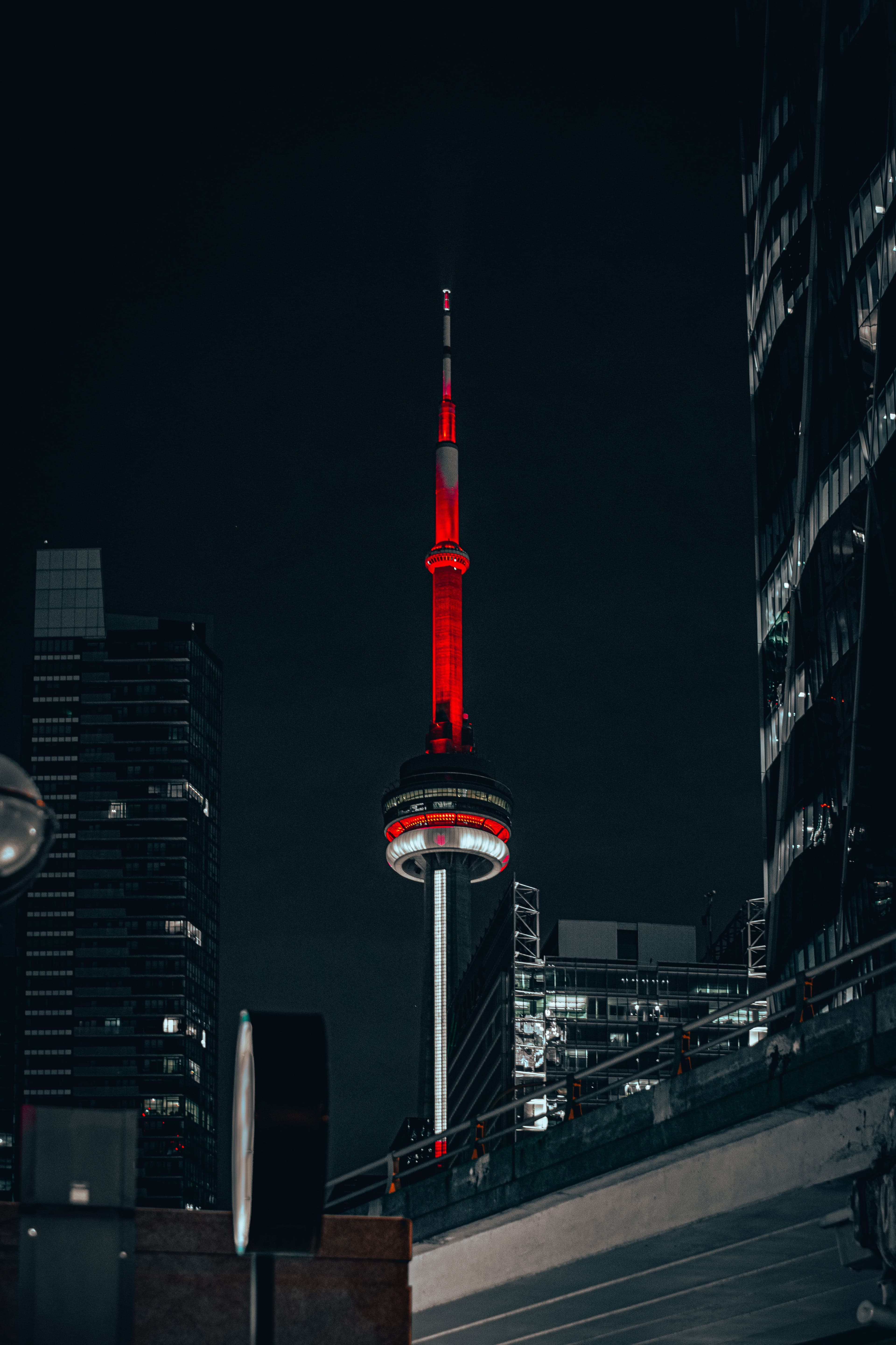 Toronto CN Tower Illuminated Night City Skyline Plaque